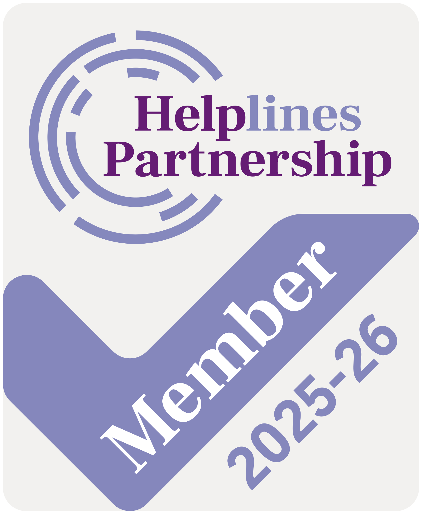 A member of the Helplines Partnership